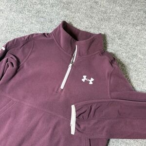 Under Armour Kids‎ YMD Medium Purple Fleece 1/4 Zip Pullover ColdGear